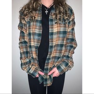 neutral colored flannel